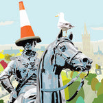 Traffic Cone Greeting Card (Blank)