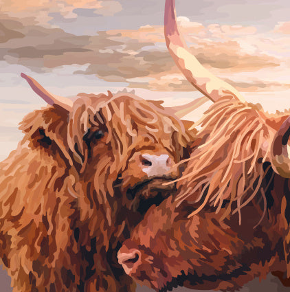 Hairy Coos Greeting Card (Blank)