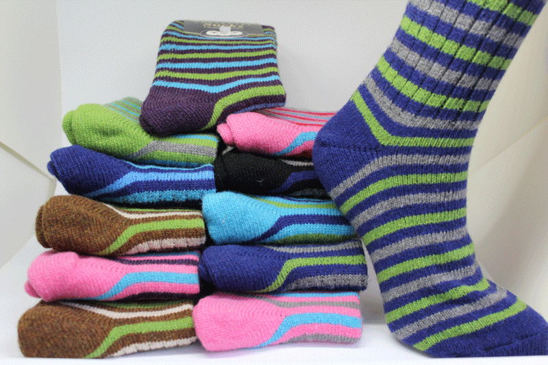 Striped Merino Wool Socks