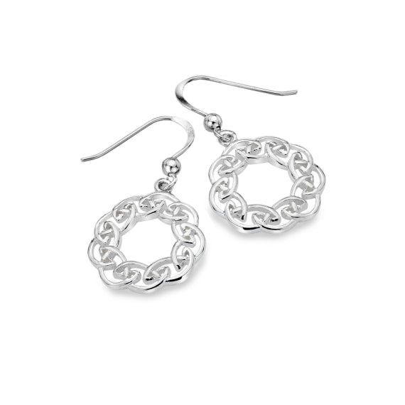 Sterling Silver Celtic Circular Knotwork Earrings