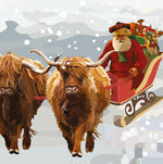 Highland Santa Greeting Card (Blank)