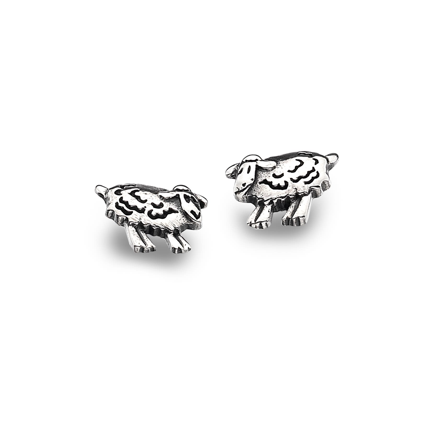 Sterling Silver Sheep Stud Earrings