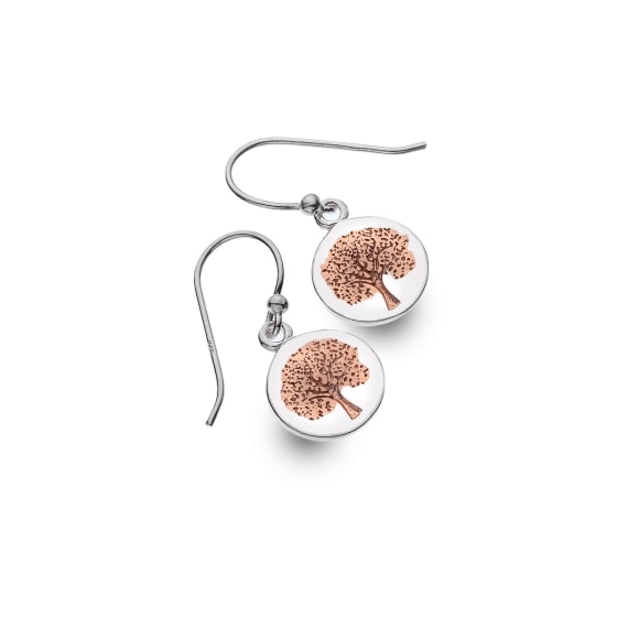 Tree Of Life Earrings Rose GP Round