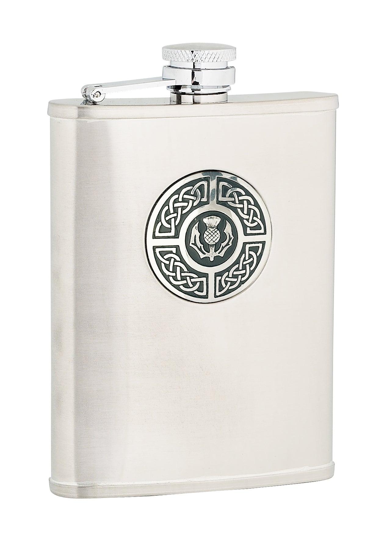 6oz Celtic & Thistle Stainless Steel Flask