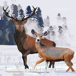 Stag And Doe Greeting Card (Blank)