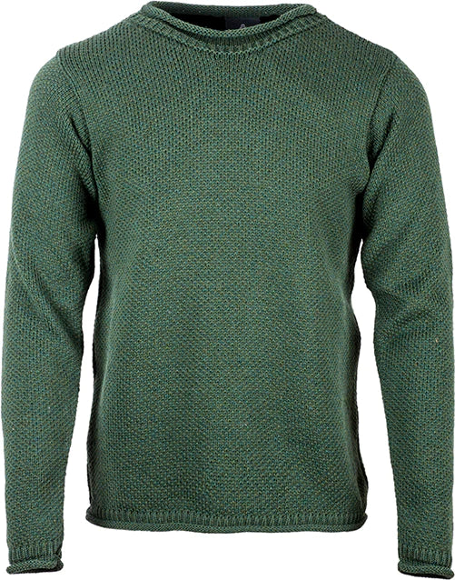 Men's Roll Neck Sweater | Army Merino
