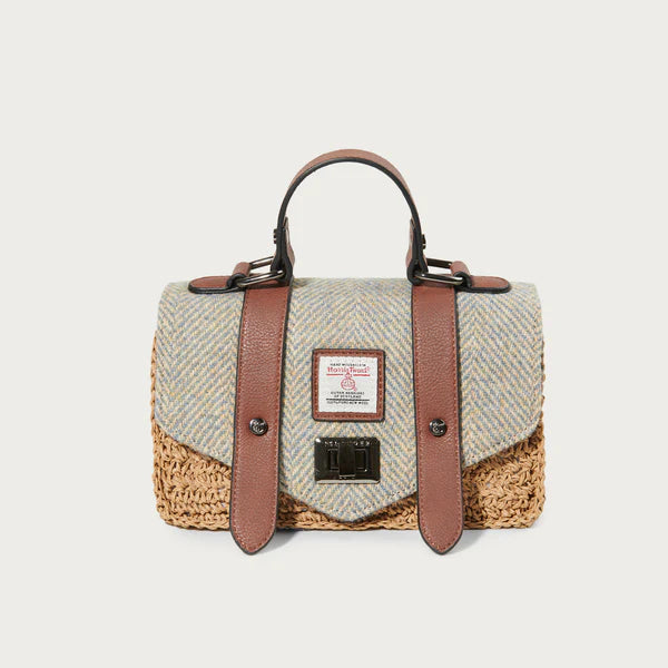 Islander Beige Cream Mini Straw Satchel