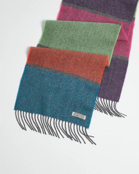 Contemporary Bright Stripe Lambswool Scarf