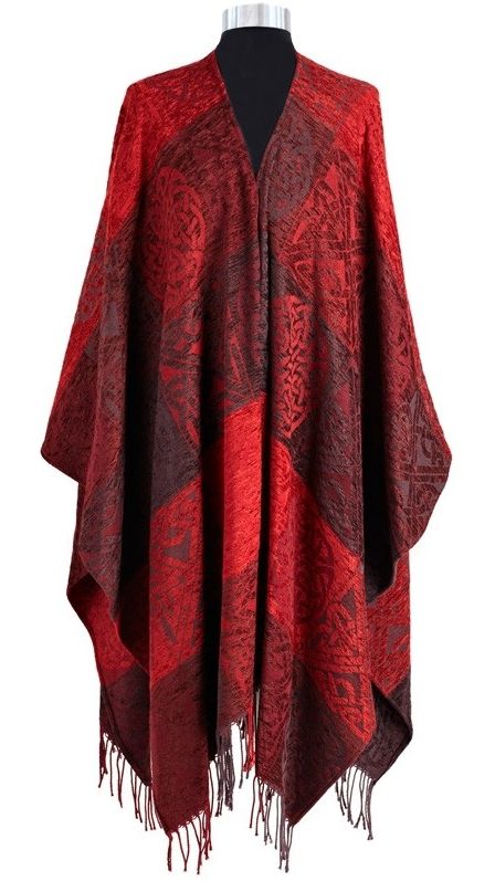 Calzeat Celtic Knot Ruana
Garnet