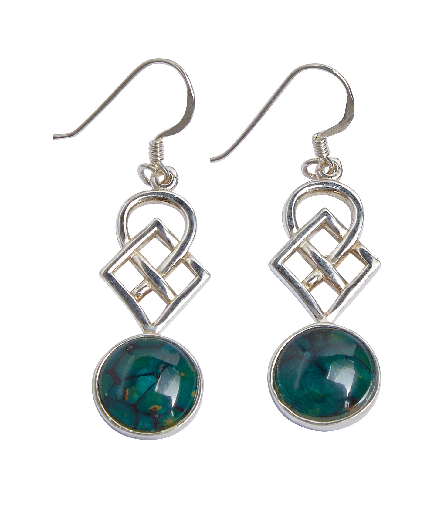 Celtic Silver Drop Earrings