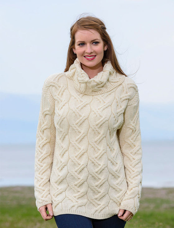 Super Soft Chunky Cowl Neck Wool Sweater Classic