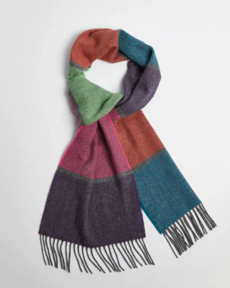 Foxford Contemporary Bright Stripe Lambswool Scarf