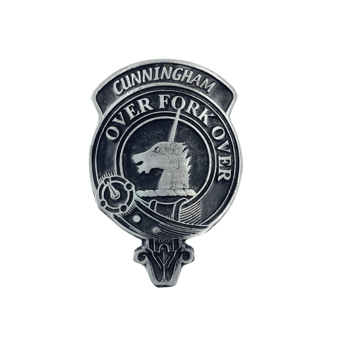 Cunningham Clan Crest Rocks Glass