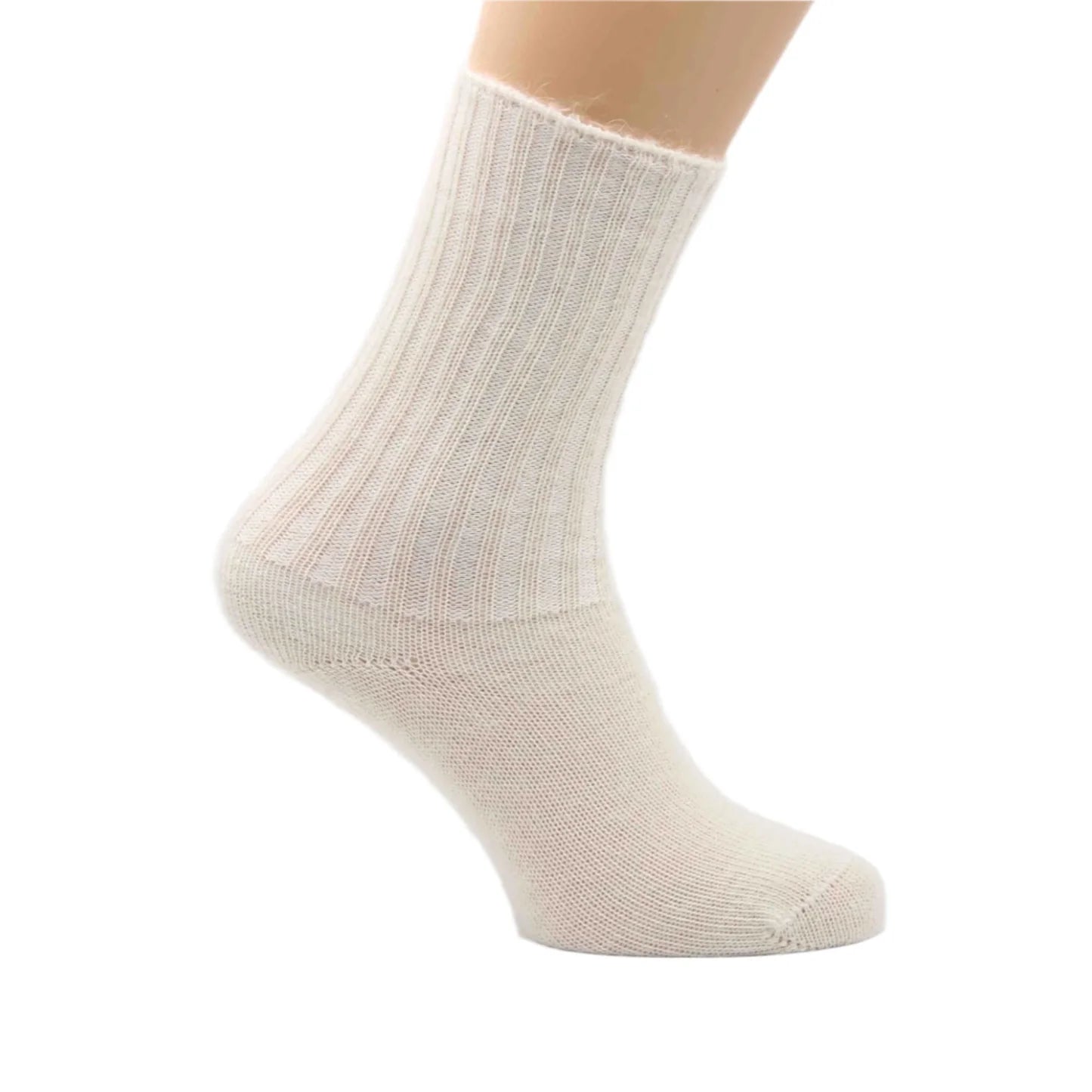 Dunoon Mohair Sock Cream
