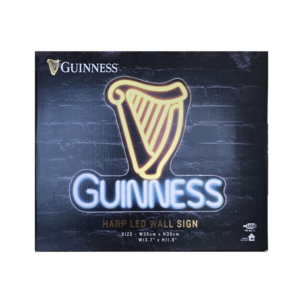 Guinness Harp LED Wall Sign | Scottish Shop
