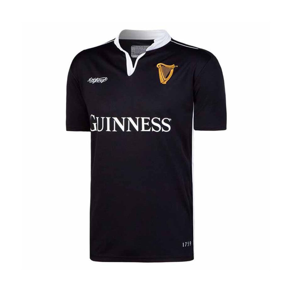 Black And White Guinness Performance Rugby Shirt