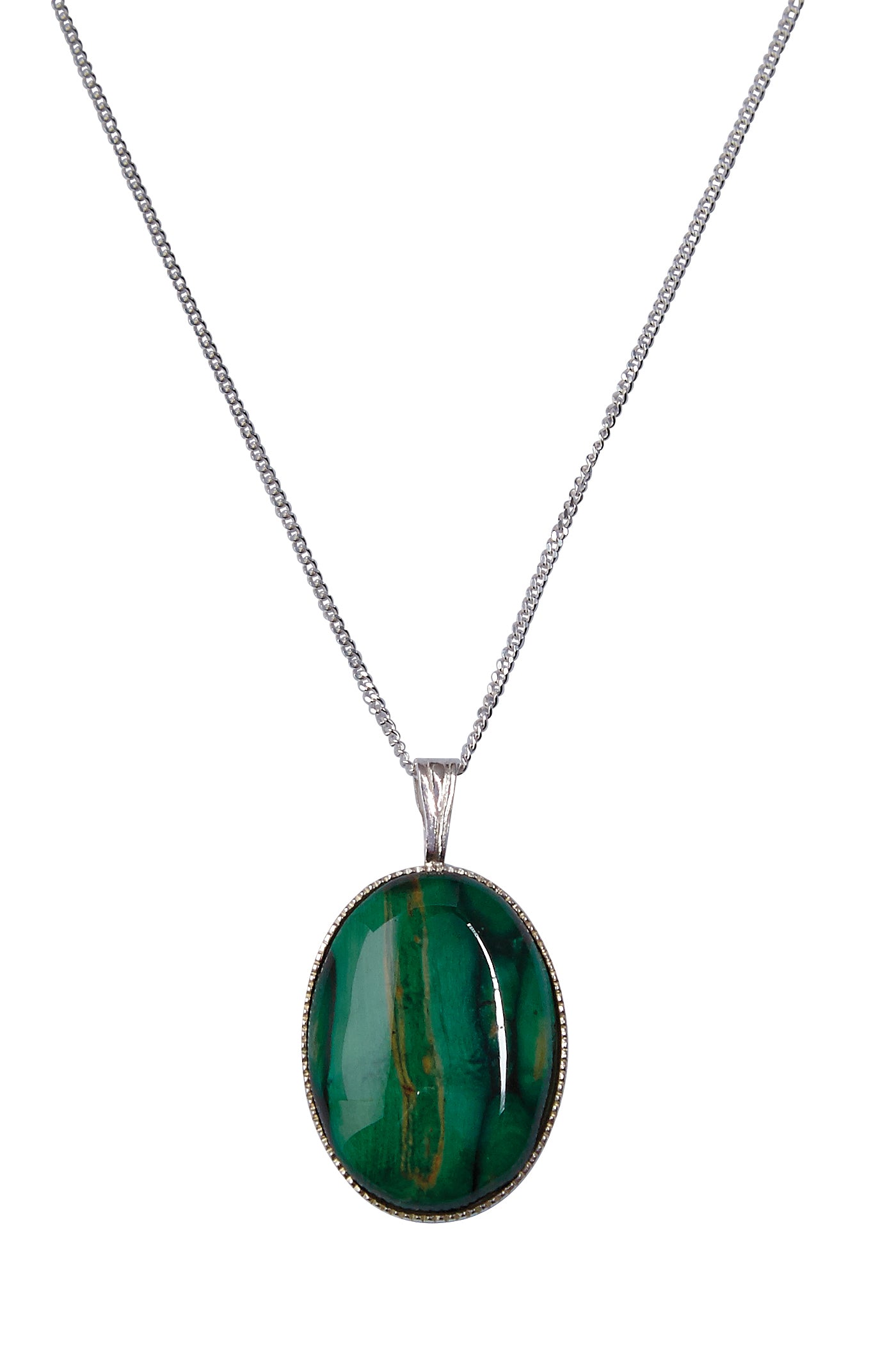 Heathergem Oval Silver Pendant