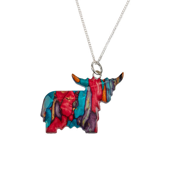Heathergem Highland Coo Pendant