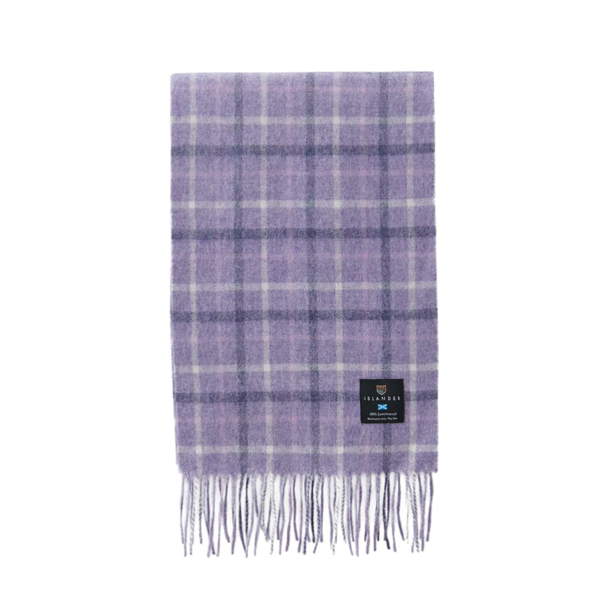 Islander Lambswool Scarf Purple Tartan