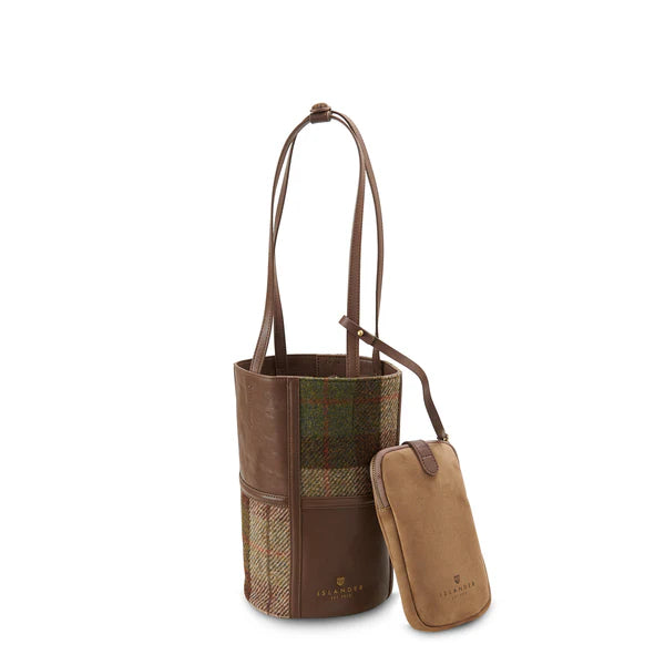 Islander Leather Collection Orlagh Bag Chestnut Tartan