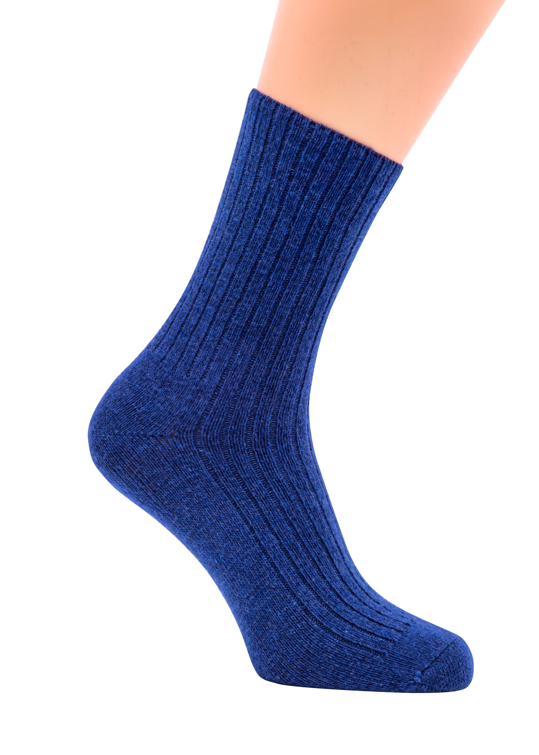 Yoko Lambswool Socks Dark Blue Colour