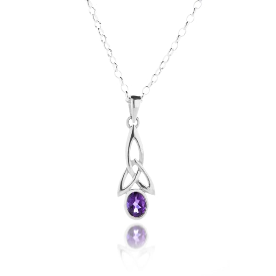 Celtic Trinity Amethyst Pendant