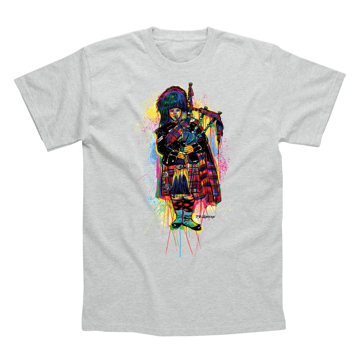 Colourful Piper T-Shirt Grey