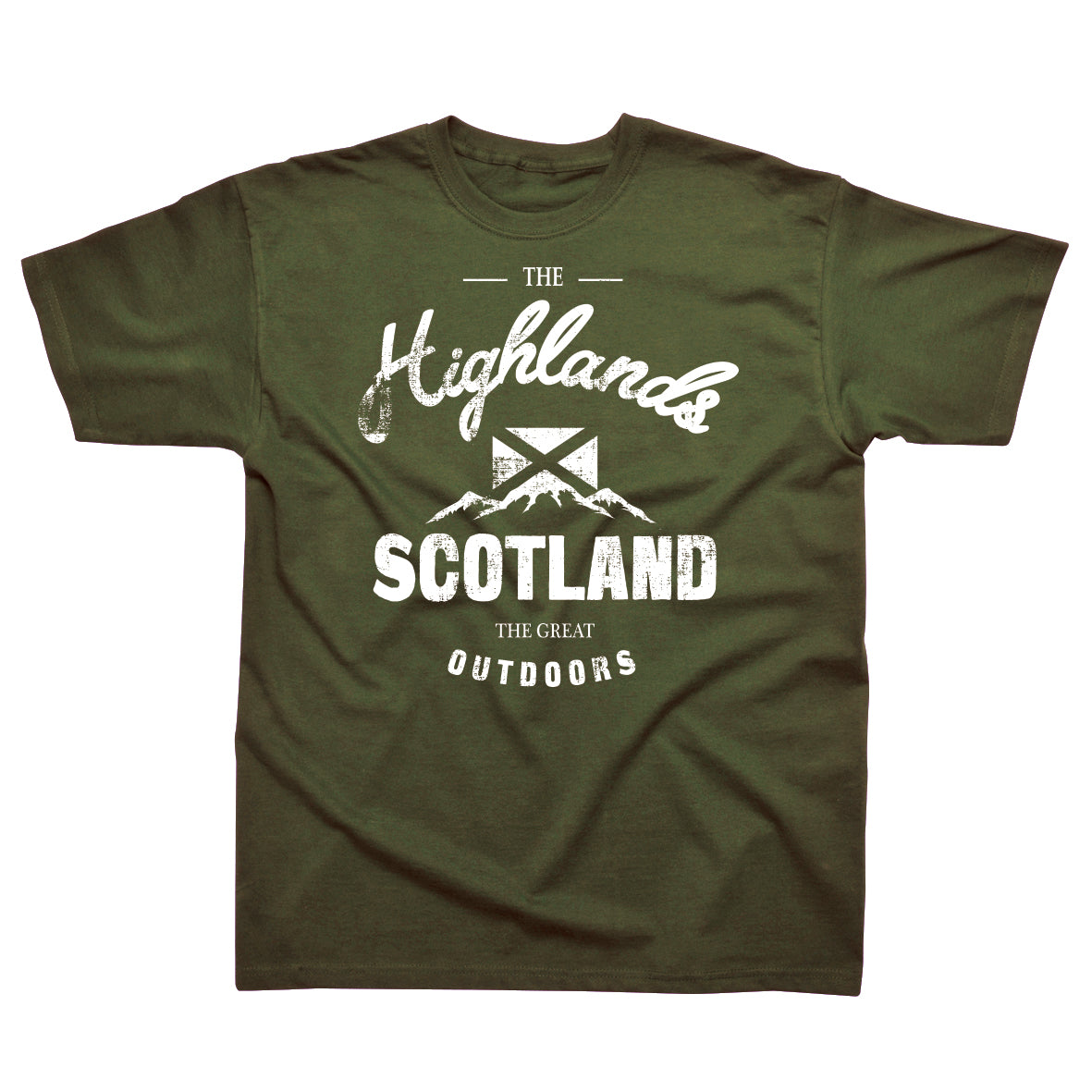 Scotland Highlands T-Shirt | Military Green