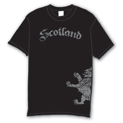 Black Scotland Side Wrap T-Shirt