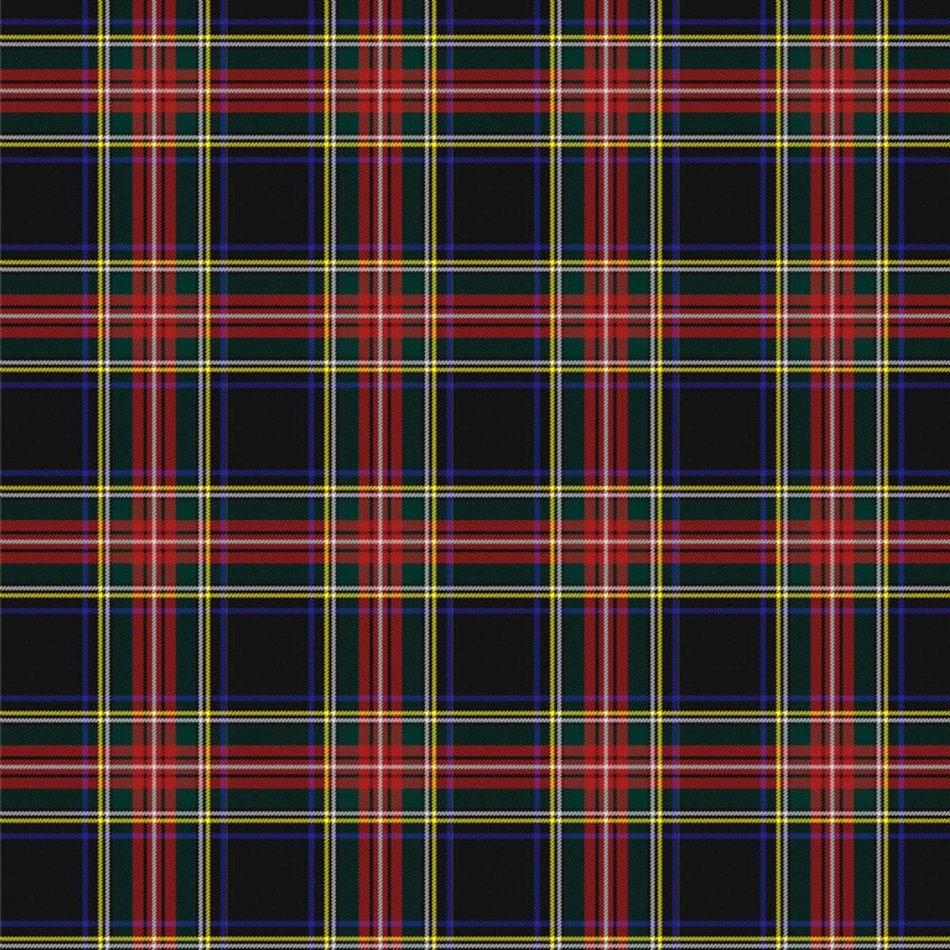 Stewart Black Modern Tartan