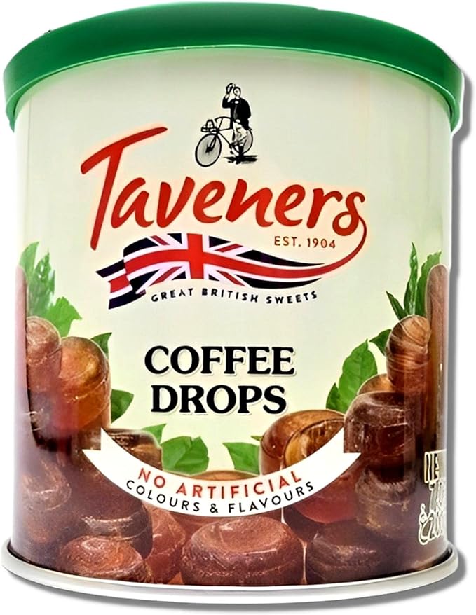 A tin of Taveners Coffee Drops