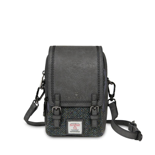 Black And Grey Herringbone Baby Jura Crossbody