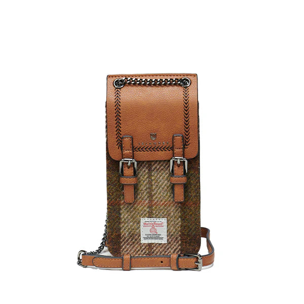 The Islander The Phone Tote chestnut Tartan