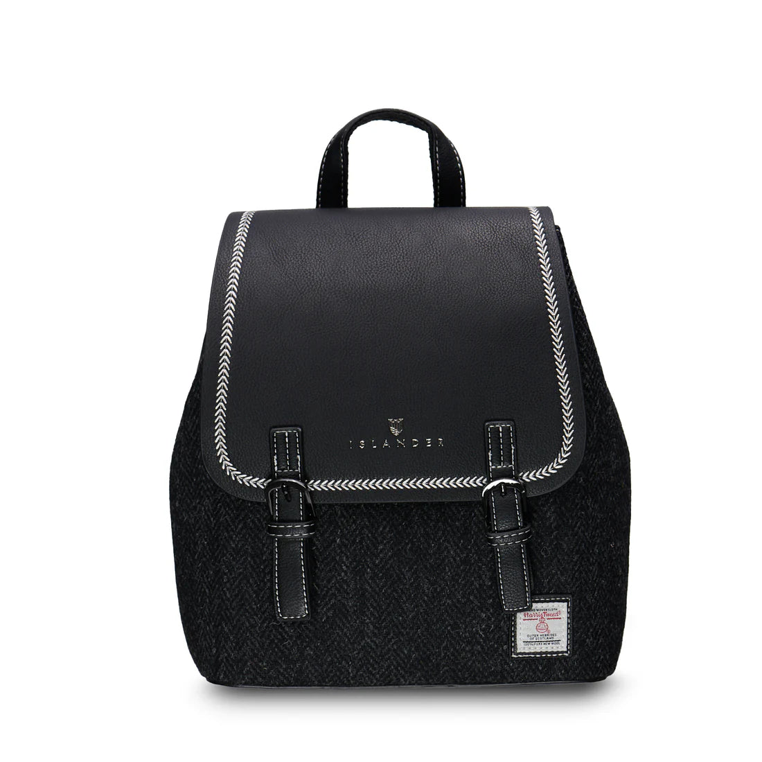 Black Herringbone Jura Backpack