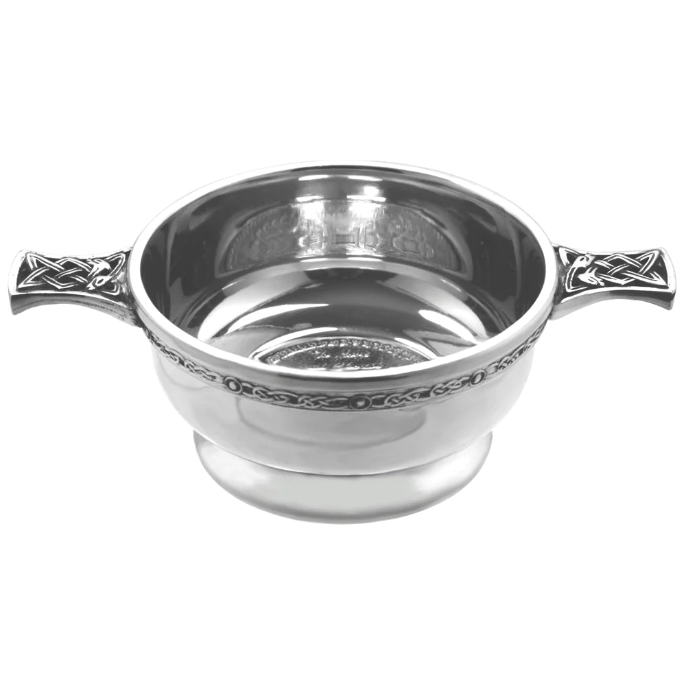 "To Love & Cherish" Wedding Pewter Quaich Bowl