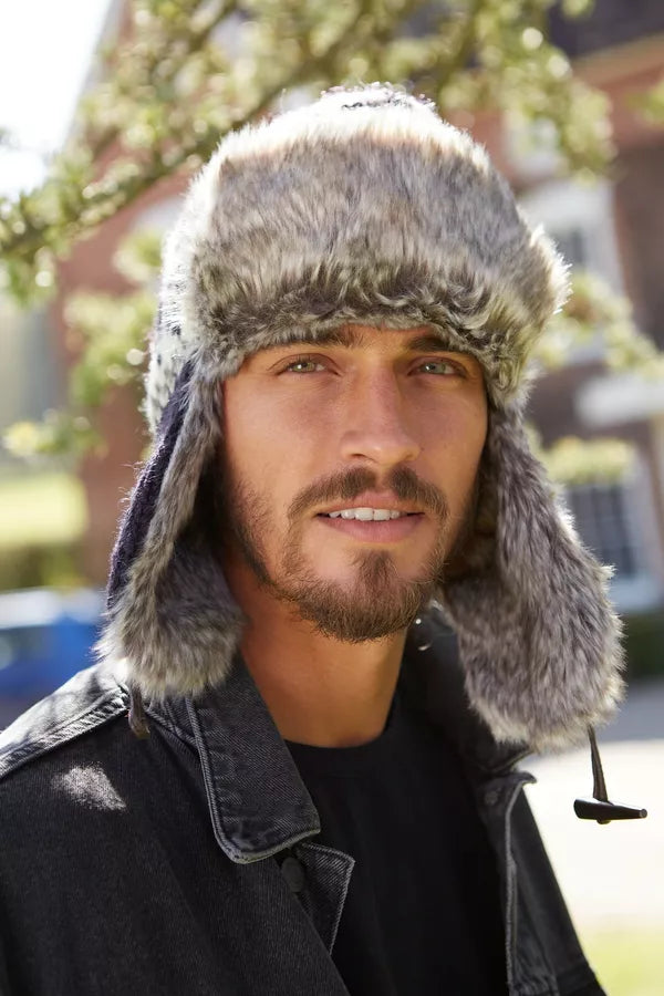 Yukon Fur Trapper Hat Charcoal