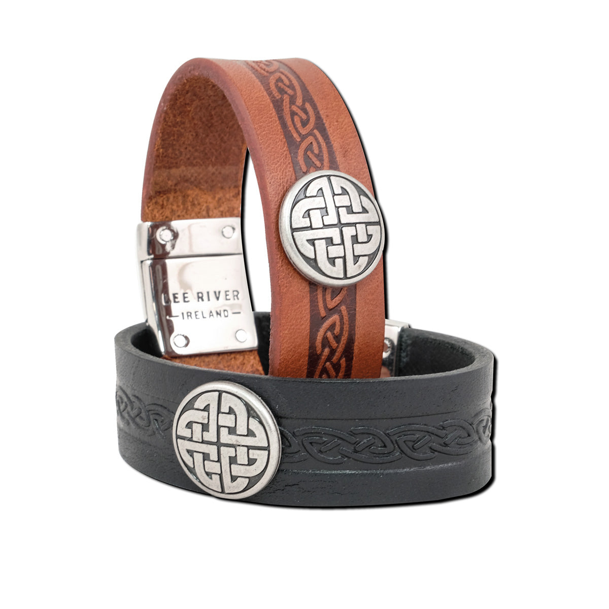 craig-celtic-leather-cuff-magnetic-black-brown