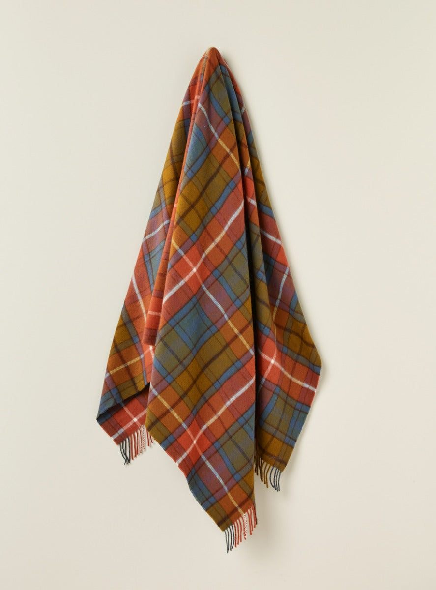 Antique Buchanan Merino Wool Tartan Blanket