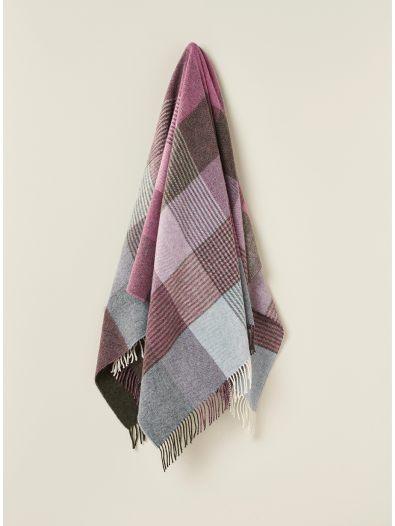 Lindley Design Shetland Wool Throw | Heather
