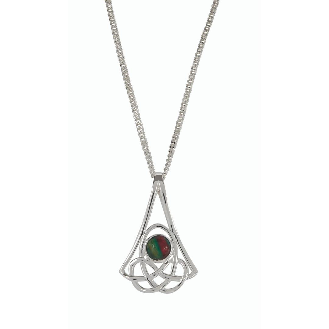 Heathergem Silver Plated Celtic Long Pendant