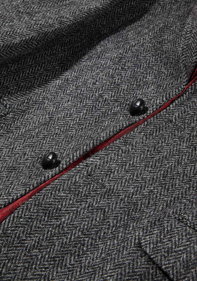 BuckTrout Harris Tweed Jacket Patrick Charcoal