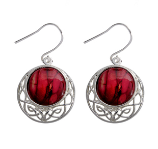 Silver Plated Heathergem Drop Earrings | Scottish Shop