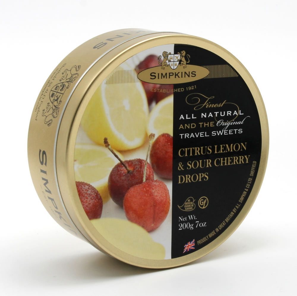 Simpkins Citrus Lemon And Sour Cherry Travel Sweets