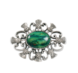 Heathergem Thistle Brooch | Scottish Shop