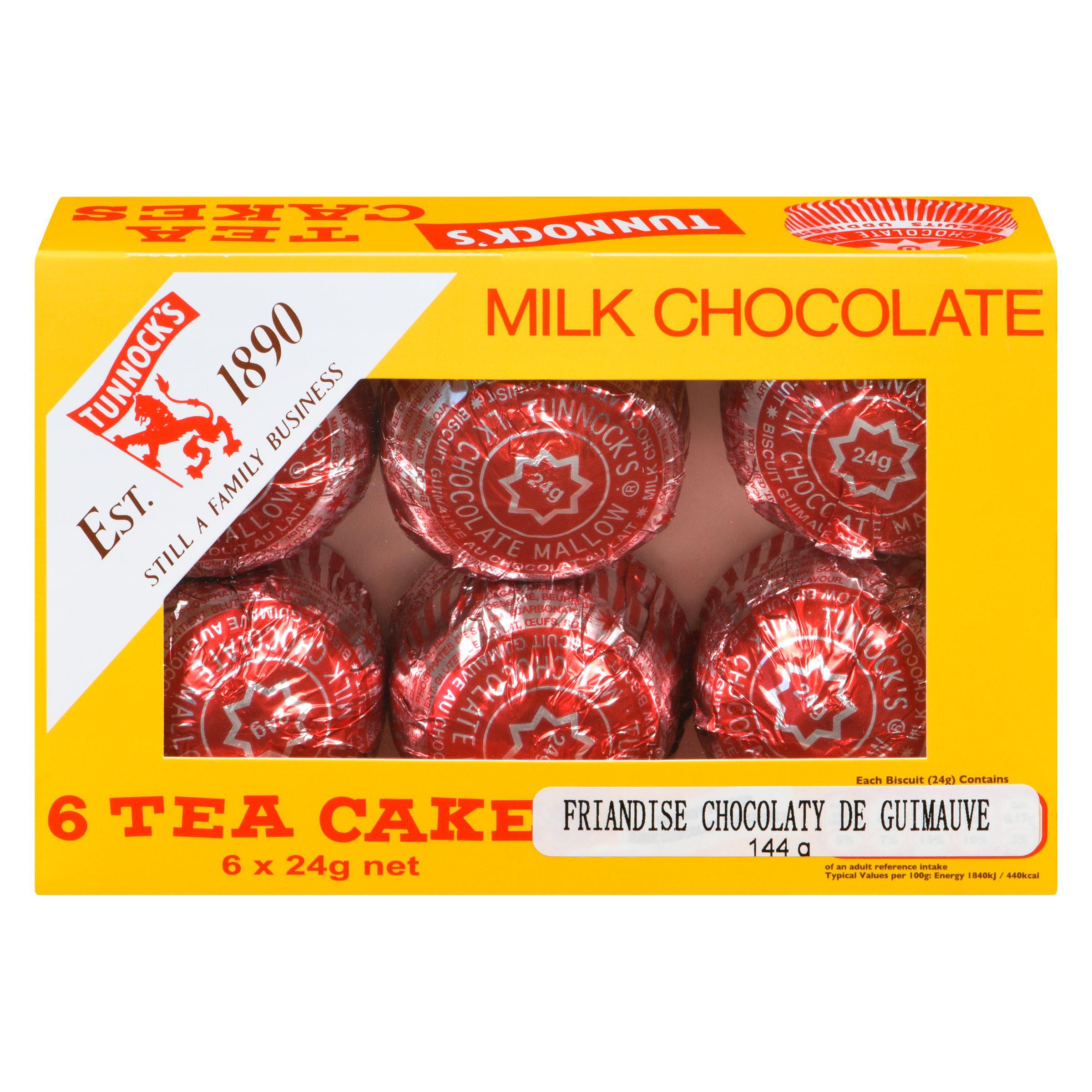 Tunnocks Tea Cakes with six individually wrapped in a Box