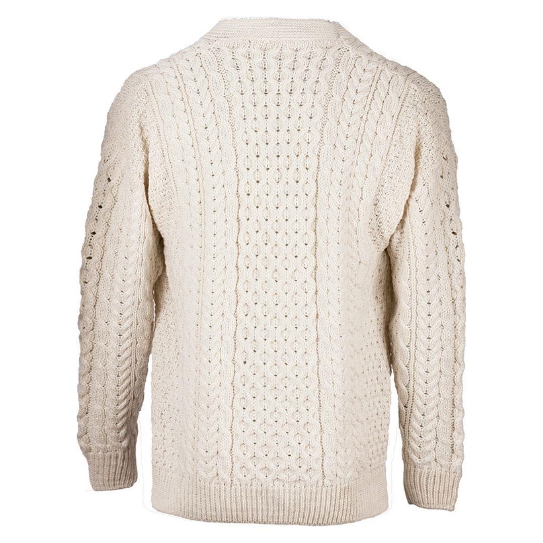 V Neck Cardigan Merino White