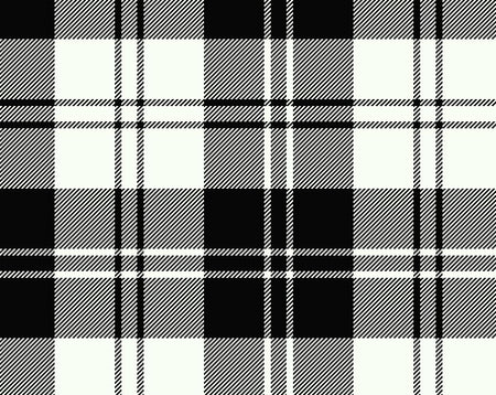 Erskine Black &White Modern Tartan 11oz Cloth | Scottish Shop
