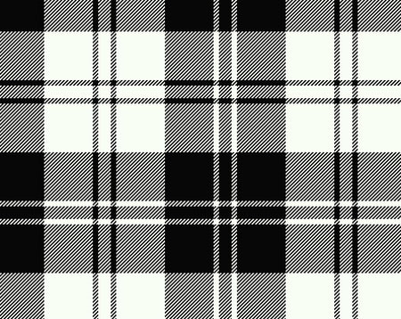 Erskine Black &White Modern Tartan 11oz Cloth | Scottish Shop