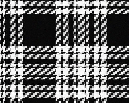 Menzies Black&White Modern Tartan 11oz Cloth | Scottish Shop