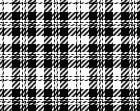 Scott Black&White Modern Tartan 11oz Cloth | Scottish Shop
